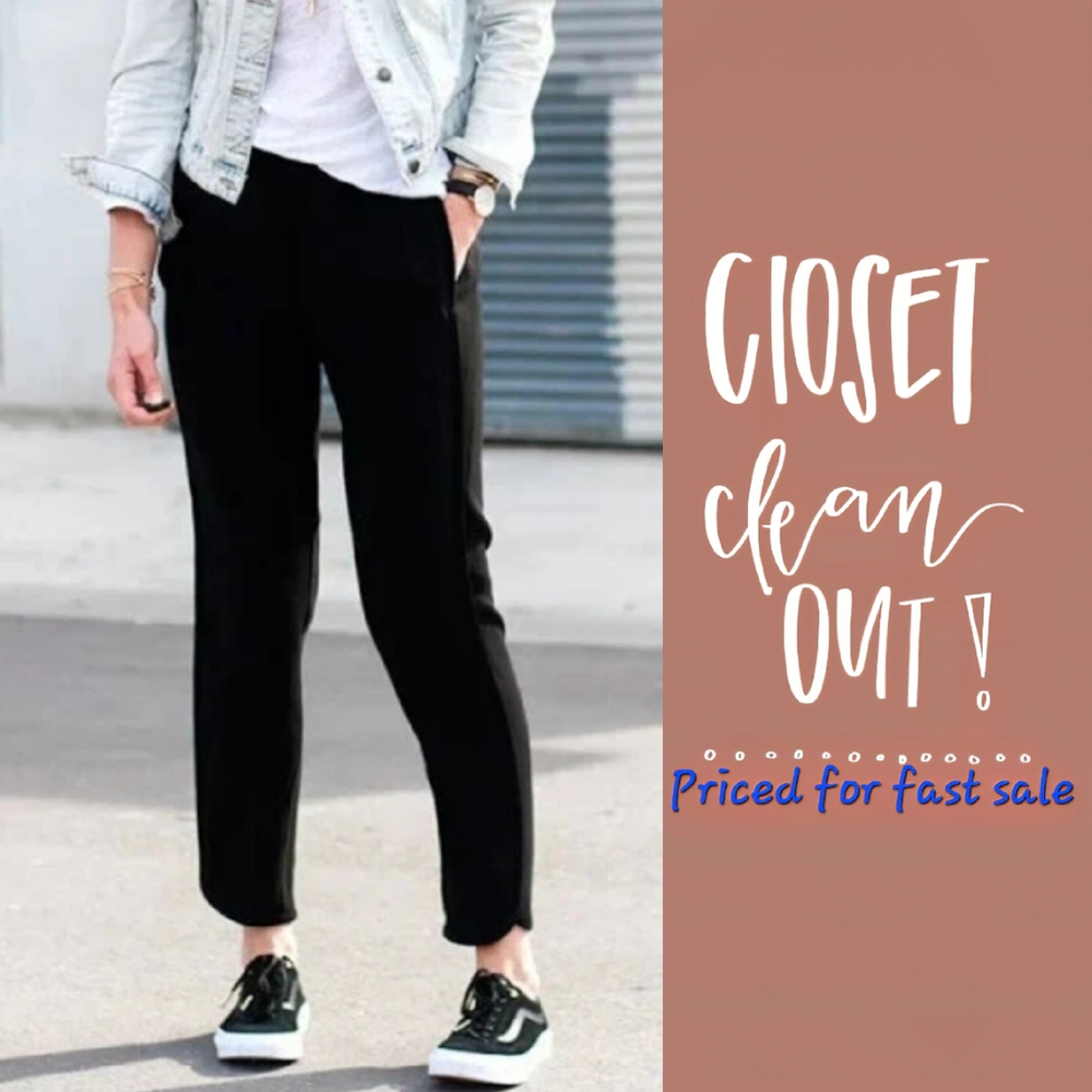 J. Crew "Resse" Black Crepe Joggers